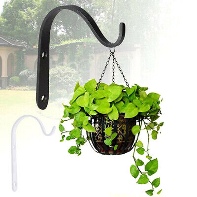 Garden Hanging Wall Brackets Outdoor Basket Plant Pot Hanger Hook DecorB'wt