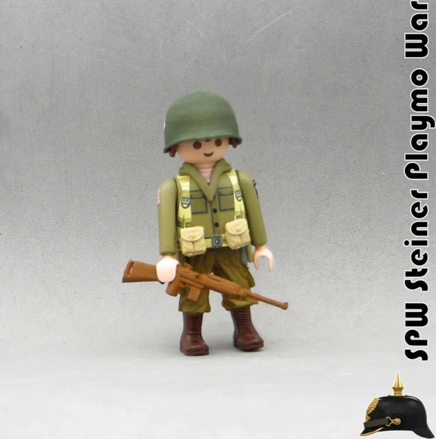 Figurine PLAYMOBIL Customisée – Soldat D’infanterie Marine Française WWII, Collector, Neuve