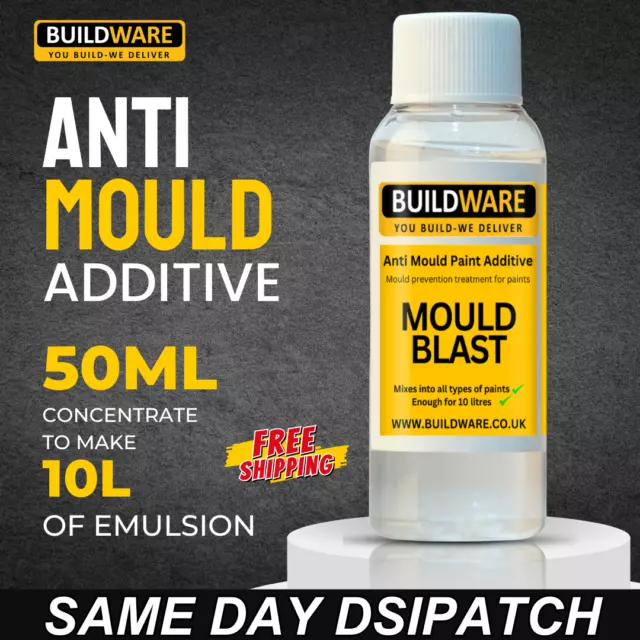 Anti Mould Paint Additive 50ml Concentrate to Make 10L of Emulsion