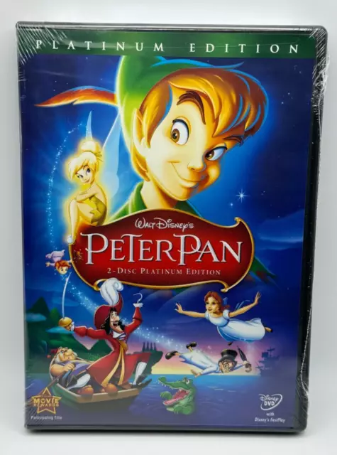 Walt Disney's Peter Pan 2-Disc Set Platinum Edition on DVD New and Sealed