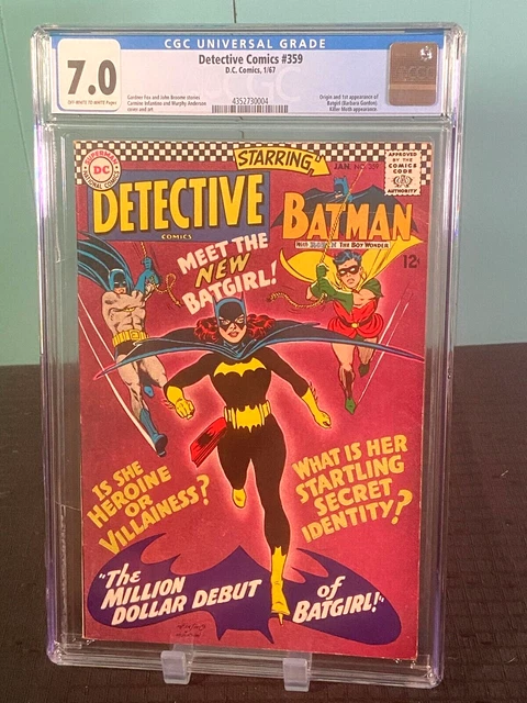 Detective Comics #359 CGC 7.0 1st Appearance of Batgirl Beautiful Key DC Comic
