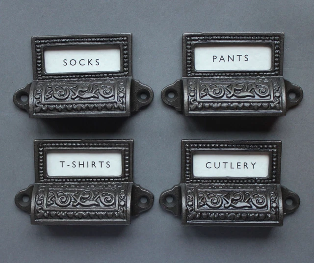 4 x MEUBLES DE TIROIR À POIGNÉE DE TIRAGE APOTHICAIRE STYLE VINTAGE COUPE VICTORIENNE DP05(x4)