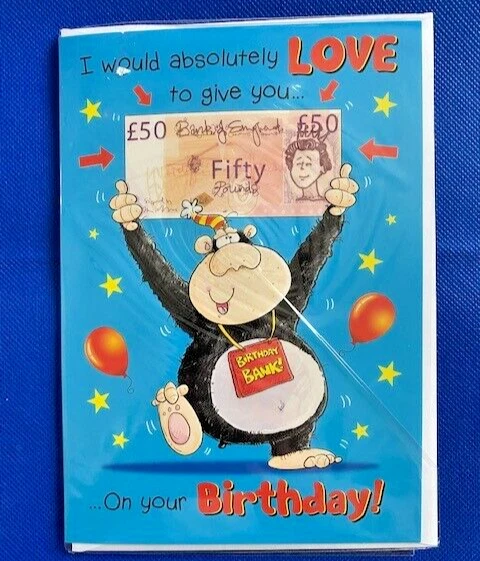 Biglietto Compleanno: Biglietti Di Compleanno Divertenti, Con Simpatica Scimmietta