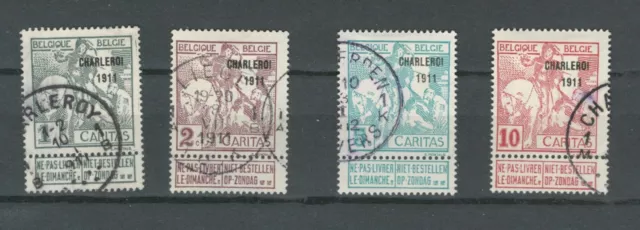 Belgium Europe Used Old Classic  Caritas  Overprinted Set Stamps Lot (Belg 69)