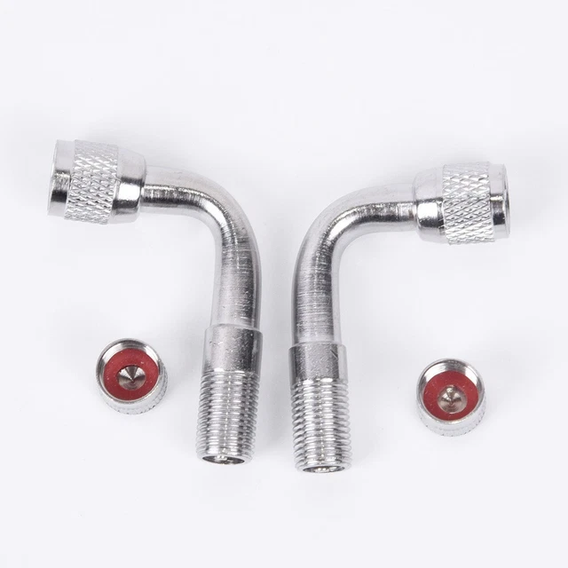 7 Pièces Rallonge Valve Pneu Coudée Cuivre – 45° 90° 135° + Tuyau 16 Cm – Moto Voiture Vélo