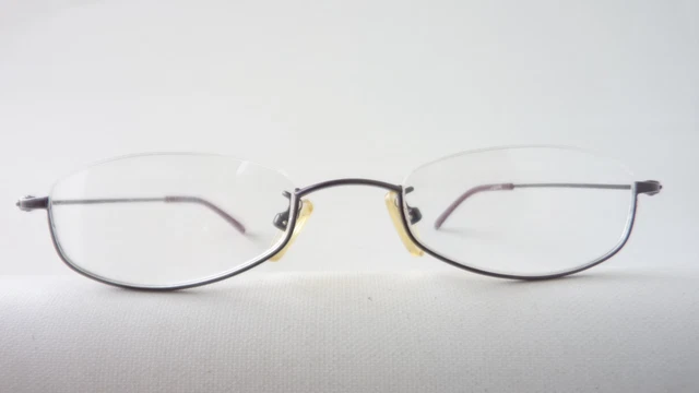 Reading Glasses Without Narrow Lightweight Metal Version Teilrandlos Eggplant M