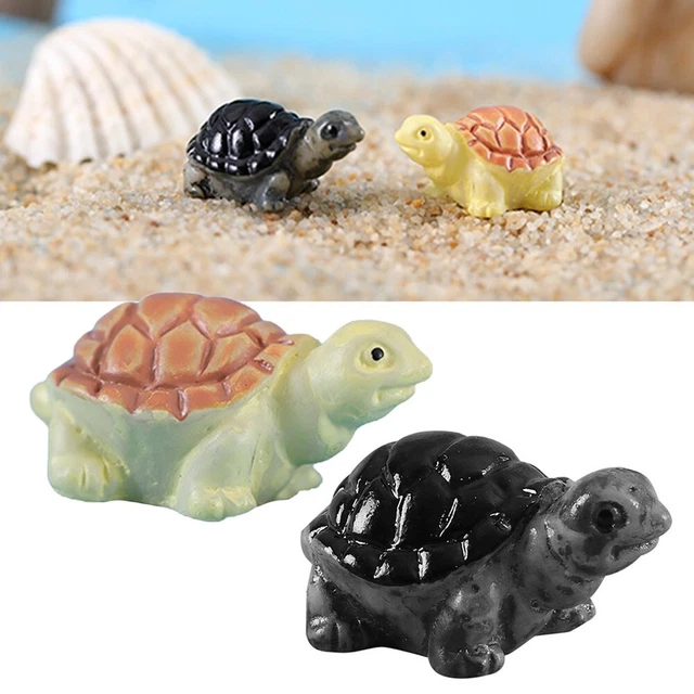 100 Figurines De Tortues Miniatures En ABS - Environ 1,1 Cm - Pour Décoration Jardin De Fées, Aquarium, Gâteaux