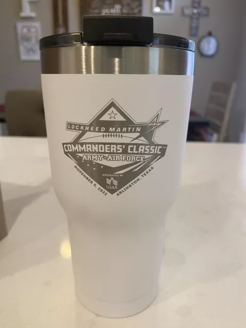 RTIC 20oz Tumbler Hot Cold Double Wall Vacuum Insulated White Commanders Classic 2