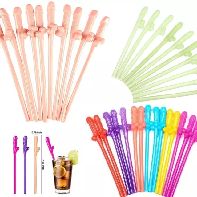 Hen Party Willy Straws Hen Night Out Novelty Sucking Drinking Straws