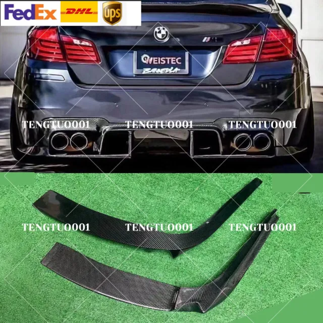 Carbon Fiber Rear Bumper Diffuser Lip Spoiler For BMW F10 M5 2011-2016 Sedan