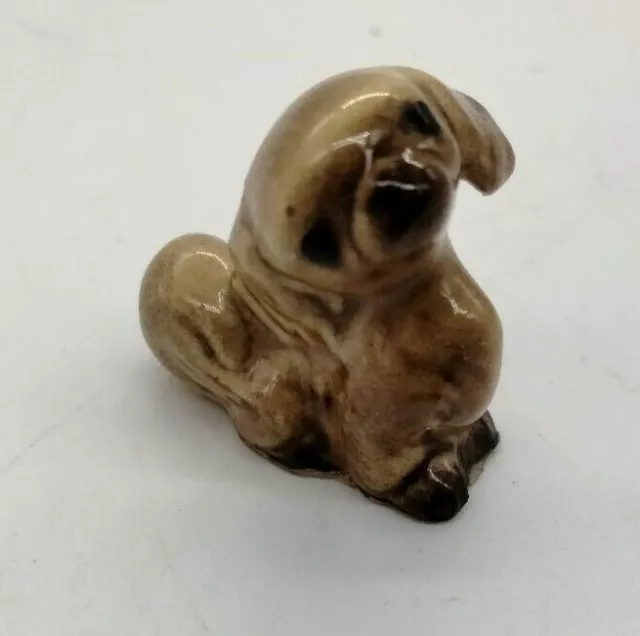 Vintage Hagen-Renaker Tan Pekinese Dog Tiny Miniature Figurine