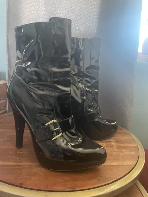 Report Signature Pleather Stiletto BOOTS Sz 10