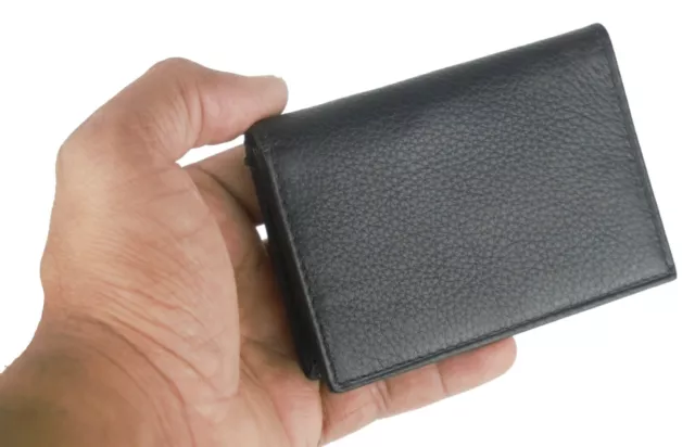 RFID Signal Blocking Genuine Leather Bifold ID Credit Card Money Holder Wallet.