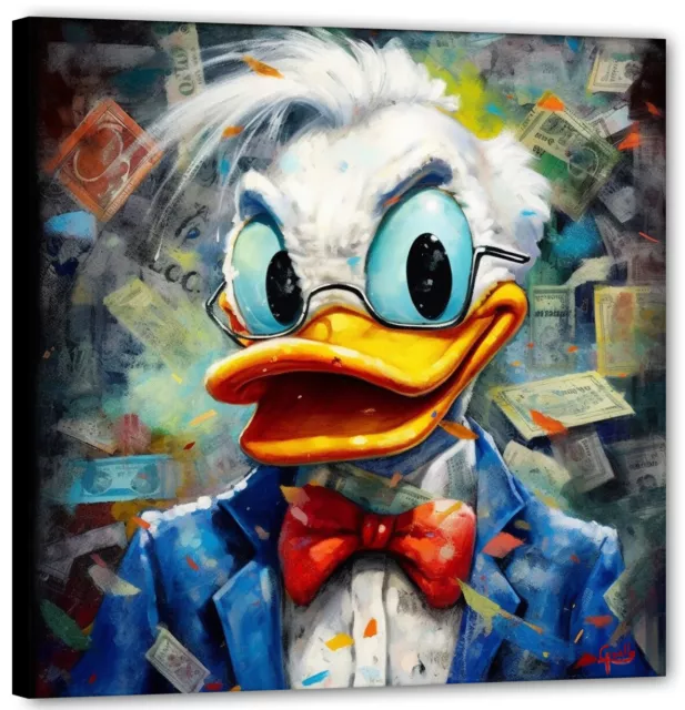 Uncle Scrooge McDuck art Vintage Picsou Bild Top Wandbild Aktuell Kunst GR41