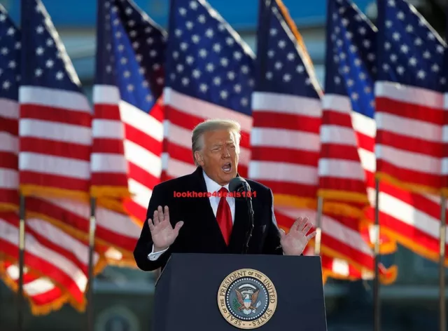 PRESIDENT Donald Trump Photo 4x6 Final Speech Joint Base Andrews USA 2021