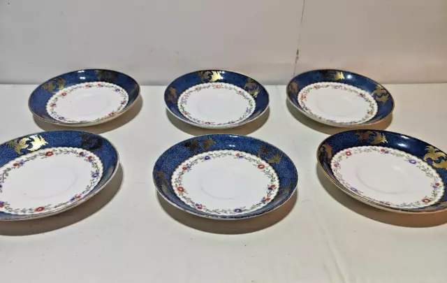 Tuscan Fine English china saucer plate # 8069 Set of Six 2