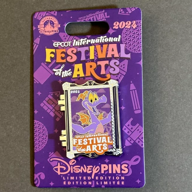 DISNEY EPCOT FESTIVAL of the Arts 2024 Figment Hinged Pin LE 4000 26.