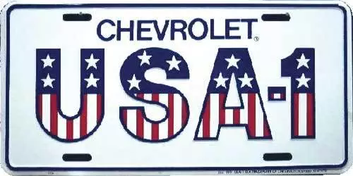 Chevrolet Usa-1 Embossed Novelty Metal License Plate Tag