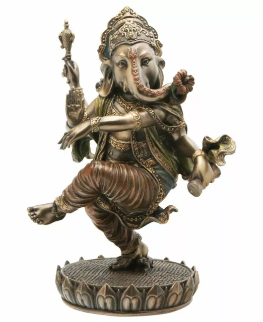 Bronze Hindu Gott Lord Tanzende Ganesh Ganesha Statue Figur Skulptur Idol