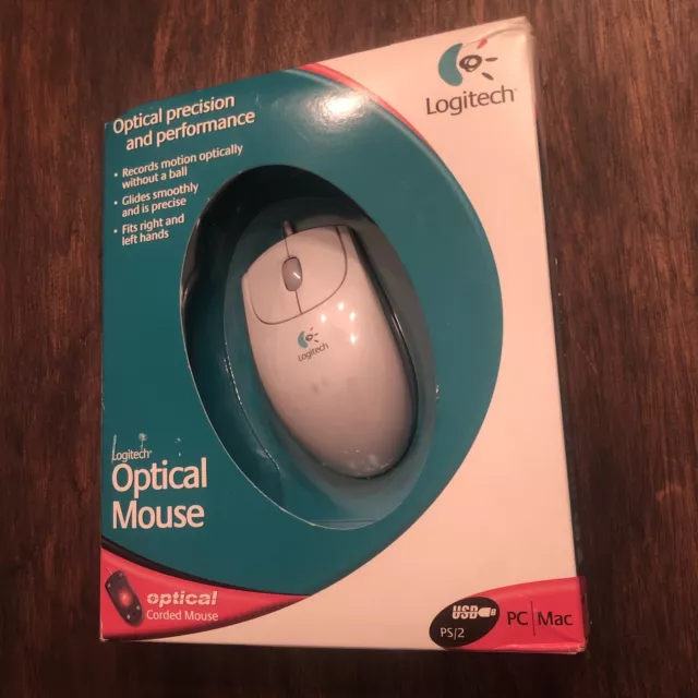 Logitech Optical Corded Mouse Precision Performance 930582-0403 USB PC Mac  VTG