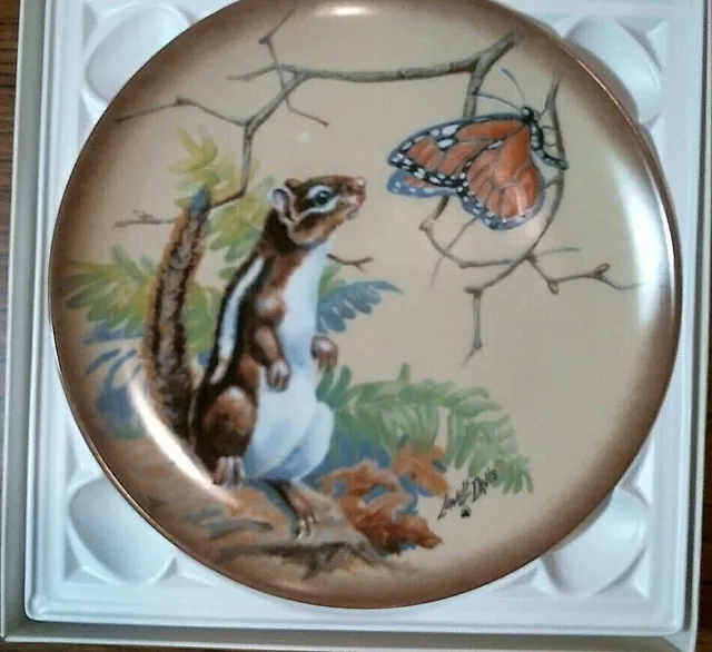 Kaiser Porcelain Collector Plate, Little Critters, Chipmunk, Lowell Davis, 1972