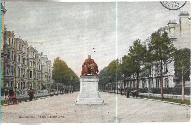 Very Nice Scarce Old Postcard - Devonshire Place - Eastbourne - Sussex 1909