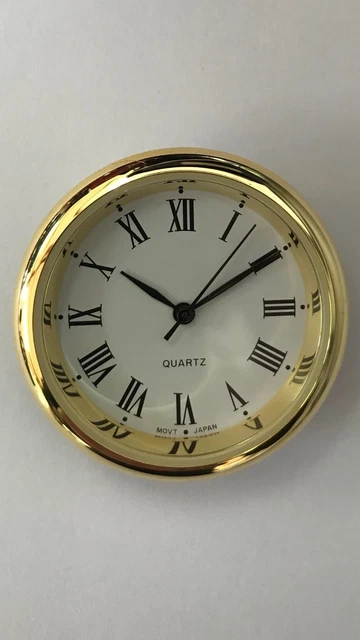 WATCH MINIATURE Clock Movement 35mm Gold Coloured Bezel 10.95