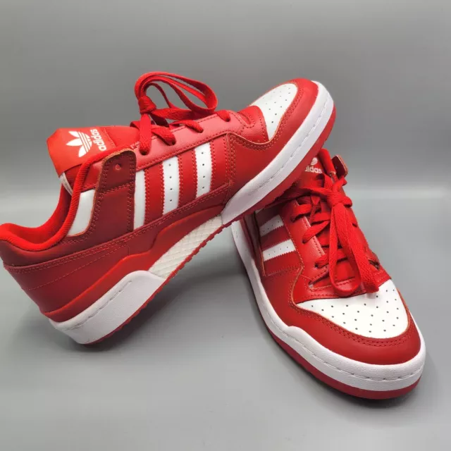 Adidas Originals Forum Low CL Athletic Sneakers Scarlet White Men's Size 9