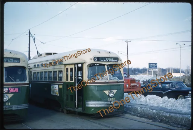 Philadelphia Trolley PTC 1960s 35mm Slide Kodachrome Original Gimbels Street Car