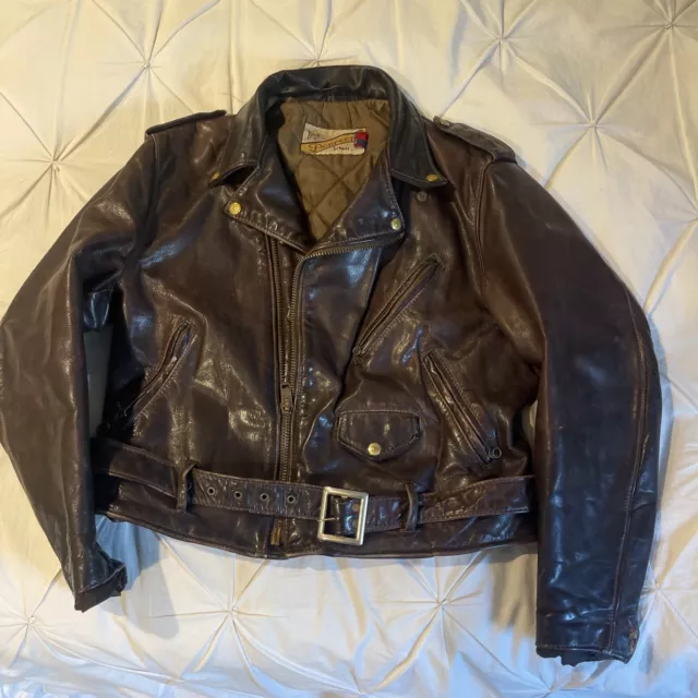 schott perfecto leather jacket 44