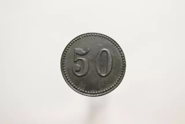 Germany War Money Token 50 Pfennig 1917 Nördlingen Zinc B19 #T2283