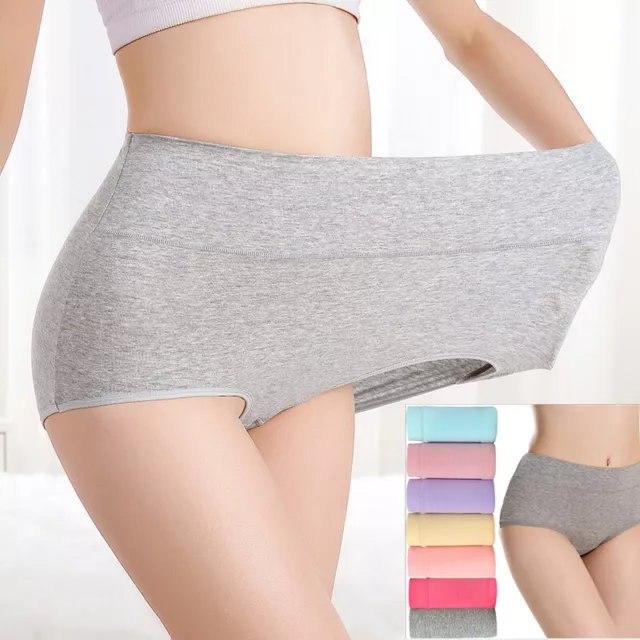 Women Cotton Panties Plus Size Briefs Ladies Underwear Sexy High