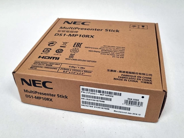 NEC DS1-MP10RX Multipresenter Bâton sans Fil HDMI Présentation Dispositif