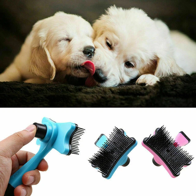 Pet Dog Cat Hair Remover Comb Grooming Massage Deshedding Self Cleaning Brush