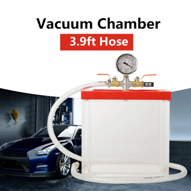 2 Gal Clear Acrylic Vacuum Chamber Vacuum Degassing Chamber for Vacuum Defoaming