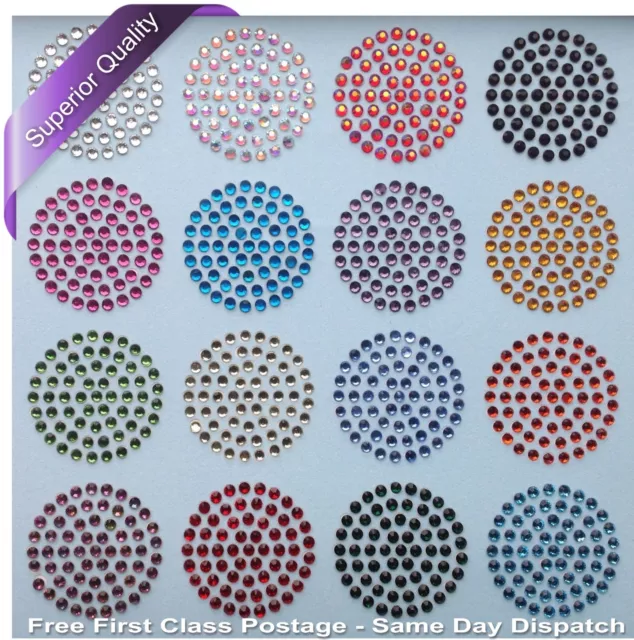 1000 DMC Hotfix Glass Rhinestones Diamante Flat Back Iron/Glue on Nail art Craft 2