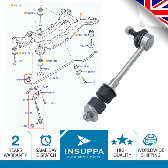 Stabilizer Anti Roll Bar Drop Link Rear Left Right For Ford Galaxy Volvo S60 S80
