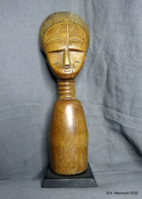 Tribal Wood figure doll  Abron/Akan Ghana Africa Tribal Art early to mid 20th C#