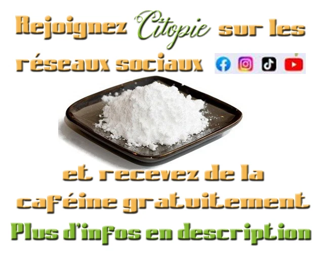 Caféine Anhydre Pure En Poudre 100% - 150g, Non Aromatisée, Pour Sport Et Concentration
