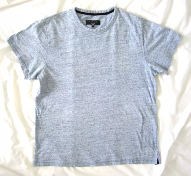 Rag & Bone Men's Blue Crew Neck Short Sleeve Casual Cotton T Shirt Size 2XL A378