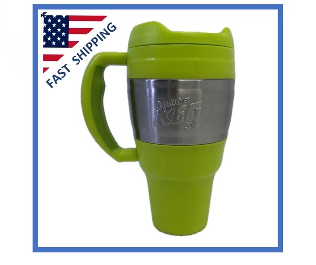 BUBBA KEG Travel Mug with Handle Insulated 34oz Green Silver