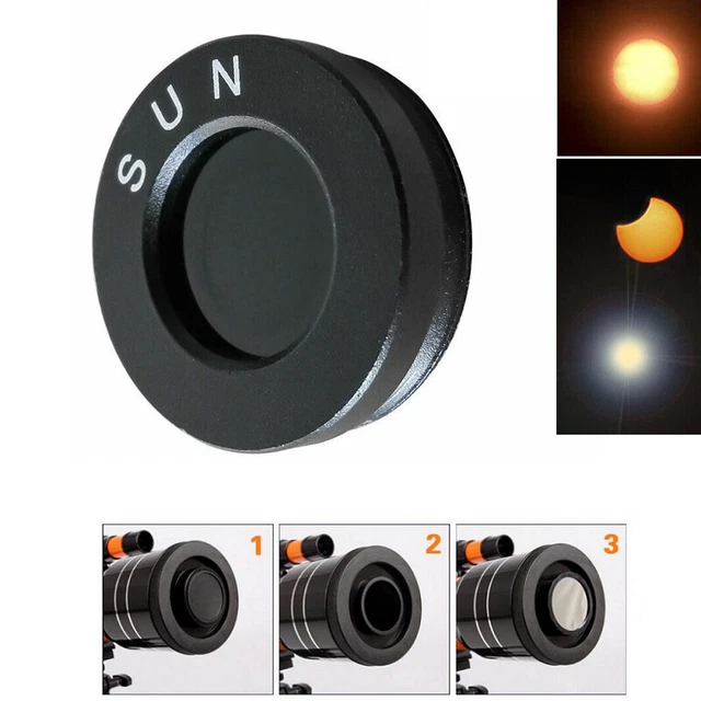 Lente de filtro óptico telescopio astronómico filtro solar de 0,965 pulgadas y 1,25 pulgadas