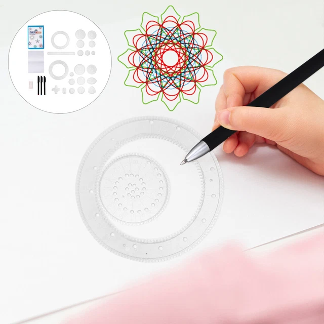 Kreis Zeichnung Herrscher Graphics Schablonen Verriegelung Getriebe Malerei Set 10