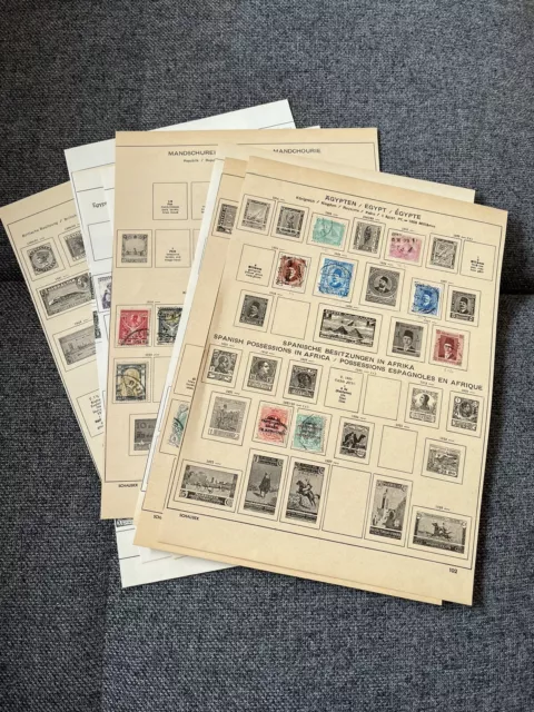 Alte Briefmarken Ägypten - Indien etc. - Sammlung - Konvolut - aus Nachlass