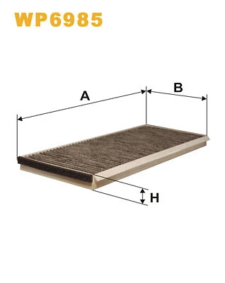 WIX WP6985 Voiture Cabine Air Filtre à Pollen - Carbone Remplacement CUK3858