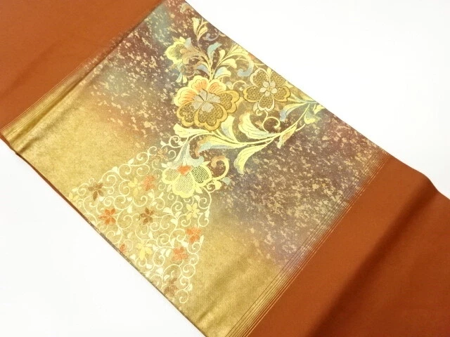 6609753: Japanese Kimono / Vintage Nagoya Obi / Kinsai / Embroidery / Flower Ara