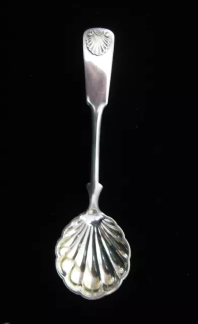 FINNISH Silver Sugar Spoon with Shell Designs  /  1934