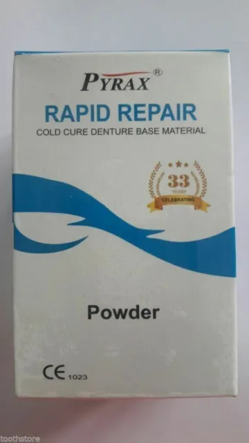 Dental RAPID REPAIR Self Cure Denture Repair Material Set 100gm Powder.