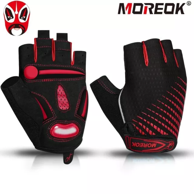 MOREOK YT-MK121 Gants mitaines de vélo gel rouge/noir taille L *NEUF*