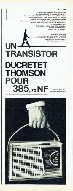 Publicité advertising 118  1960   transistor Ducretet-Thomson RT 044